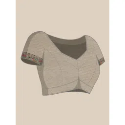 Silk Land Kanjivaram Silk Pink Woven Saree With Unstitched Blouse image 3