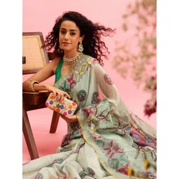 Silk Land Madhubani Printed Ready To Wear Saree-image-39