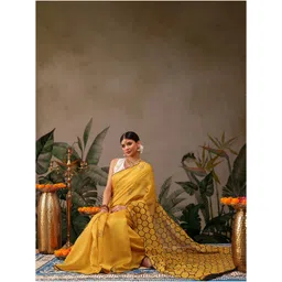 Silk Land Printed Ready To Wear Chanderi Saree-picture-17