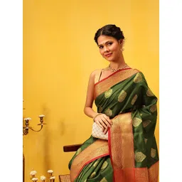 Silk Land Soft Silk Zari Woven Big Border With Rich Pallu Saree-image-35
