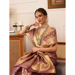 Silk Land Women Woven Design Floral Printed Kanjeevaram Saree-picture-22