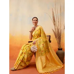 Silk Land Woven Thread Floral Work Ready to Wear Saree-picture-25