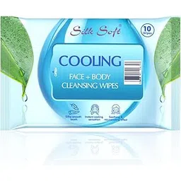 Silk Soft Cooling Wipes with Menthol & Aloe Vera | Instant Refreshment for Face & Body | Alcohol-Free | Travel-Friendly | Unisex | 10 Pulls in Each pack-picture-48