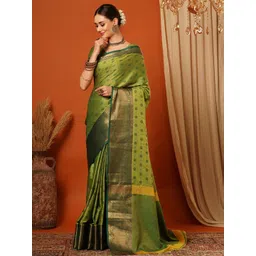SILKWEAR Ethnic Motifs Zari Jamdani Saree-picture-16