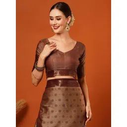 SILKWEAR Polka Dots Woven Design Jamdani Saree image 4