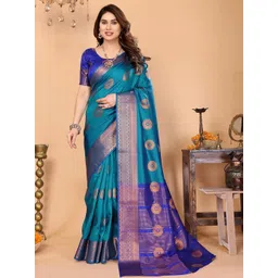 SILKWEAR Woven Design Zari Banarasi Saree-picture-21