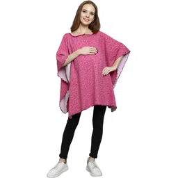 sillyboom Stylish Heart Print Shawl for Women's Pregnancy Maternity Feeding Cloak-picture-11