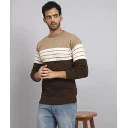 silvanus Men Woven Round Neck Multicolor Sweater-picture-15