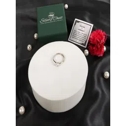 Silver Chest 925 Sterling Silver Cubic Zirconia Studded Adjustable Finger Ring-picture-38