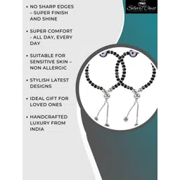 Silver Chest Kids Set Of 2 925 Pure Silver-Plated Evil Eye Wraparound Bracelets image 4