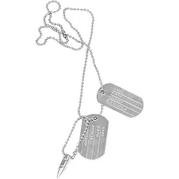 Silver Dog Tag Chain Pendant for Men-picture-32