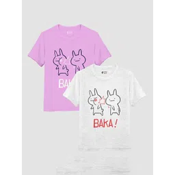 Silver Fang Kids Pack Of 2 Graphic Printed Cotton T-Shirts-picture-44