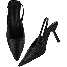 silverarrow Chunky Heel Bellies Women's Fashion Pointed Stiletto Heel Pump Shoes for Party and Formal Occasions-picture-54