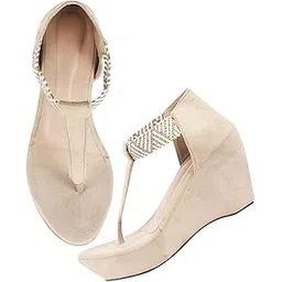 silverarrow Women's Pacifico Fashion Wedges Heel Sandals with Pull On Strap|Fusion Wear-picture-25