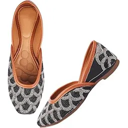 silverarrow Womens Twilight Flat Jutti Sandal | Comfortable and Fancy Flat Bellies | Ethnic Mojri Jutti-picture-23