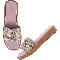 silverarrow Women's Vruno Flat Fashion Sandals Without Strap|Suitable for Ethnic Wear-picture-10