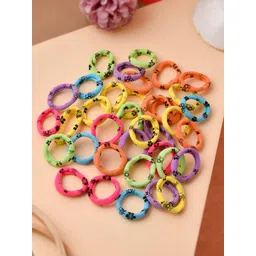 Silvermerc Designs Girls Pack of 30 Multicoloured Ponytail Holders-picture-14