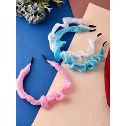 Silvermerc Designs Girls Set of 3 Pink & Blue Hairband-picture-38