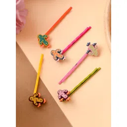 Silvermerc Designs Girls Set of 5 Multicolored Bobby Pins-picture-13