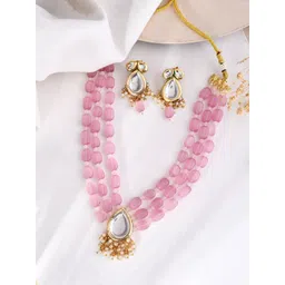 Silvermerc Designs Gold-Plated Kundan Studded Jewellery Set-picture-19