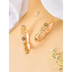 Silvermerc Designs Set Of 2 Gold Plated Kundan Stone Studded Bangles-picture-19