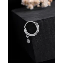 Silvermerc Designs Silver-Plated Cubic Zirconia Ring Nosepin-picture-32