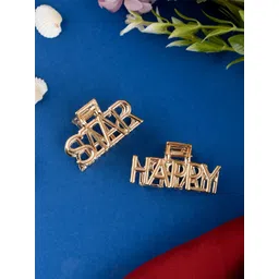 Silvermerc Designs Women Gold-Toned Set Of 2 Claw Clips-picture-34