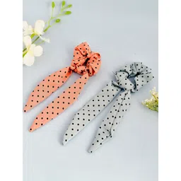 Silvermerc Designs Women Grey & Black Set of 2 Ponytail Holders-picture-39