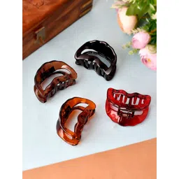 Silvermerc Designs Women Multi Color Pack Of 4 Claw Clips-picture-30