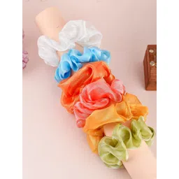 Silvermerc Designs Women Multi Color Set Of 6 Ponytail Holders-picture-17