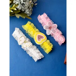 Silvermerc Designs Women Multicolored Set of 3 Embellished Hairband-picture-22