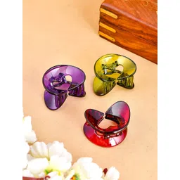 Silvermerc Designs Women Multicoloured Set of 3 Claw Clip-picture-19