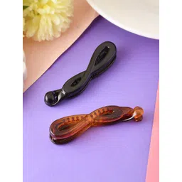 Silvermerc Designs Women Set Of 2 Embellished Banana Clip-picture-23