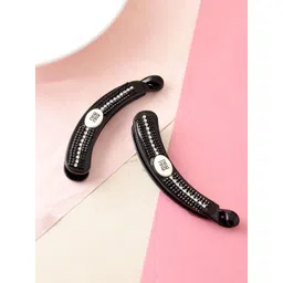 Silvermerc Designs Women Set Of 2 Embellished Banana Clip-picture-24