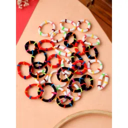 Silvermerc Designs Women Set of 30 Multicoloured Ponytail Holders-picture-25