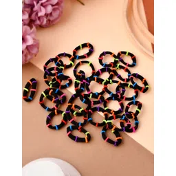 Silvermerc Designs Women Set of 30 Multicoloured Ponytail Holders-picture-26