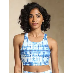 Silvertraq Abstract Printed Full Coverage Sports Bra With Moisture Wicking-picture-15
