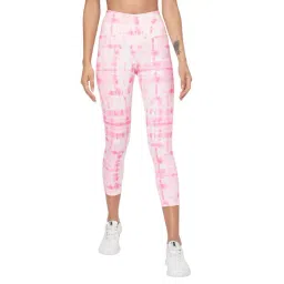 SILVERTRAQ White & Pink Tie - Dye Leggings-picture-28