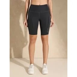 Silvertraq Women Solid High-Rise Training or Gym Sports Shorts-picture-11