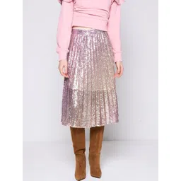 Silvian Heach Embellished Midi A-Line Skirts-picture-32