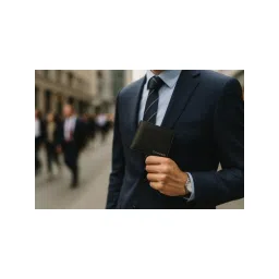 SILVIANO Henley Noir Black Rfid Protected Genuine Leather Slim Bifold Wallet-image-3