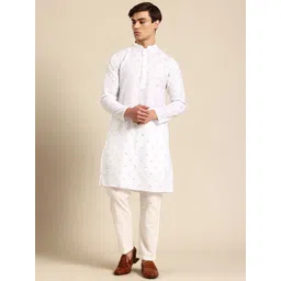 Simaaya Men Ethnic Motifs Embroidered Sequinned Kurta-picture-31