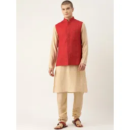 simaaya Sayisha Embroidered Pure Cotton Nehru Jackets-picture-40