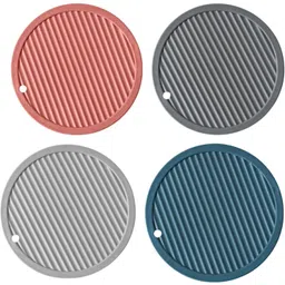 simois Non-Slip Silicone Trivet Pad – Perfect for Hot Mugs, Teapots & Kitchen Use Smooth Finish, Non-Slip Finish, Grip-Patterned Finish Trivet-picture-31