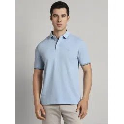 Simon Carter London Blue Cotton Slim Fit Polo T-Shirt-picture-37