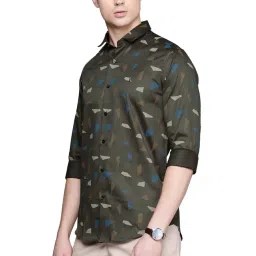 Simon Carter London Green Printed Slim Fit Shirt-picture-21