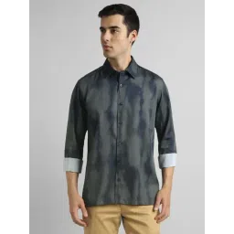 Simon Carter London Grey Cotton Slim Fit Printed Shirt-picture-25