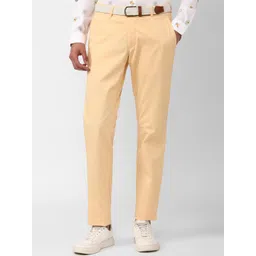 SIMON CARTER LONDON Men Mid-Rise Slim Fit Plain Pure Cotton Trousers-picture-33