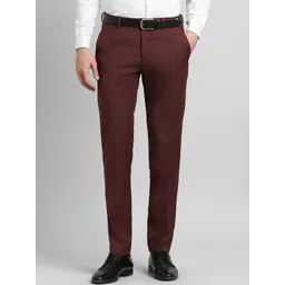 SIMON CARTER LONDON Men Slim Fit Formal Trousers-picture-32