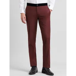 SIMON CARTER LONDON Men Slim Fit Mid-Rise Formal Trousers-picture-33